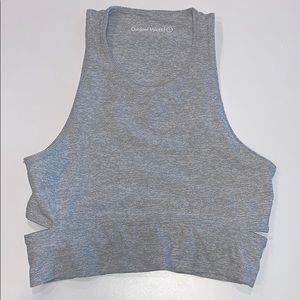 Slashback crop top in Dove